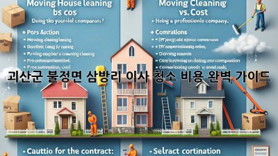 괴산군 불정면 삼방리 이사 청소 비용 완벽 가이드